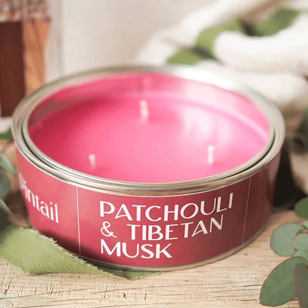 Pintail Candles Patchouli & Tibetan Musk Triple Wick Tin Candle Extra Image 3